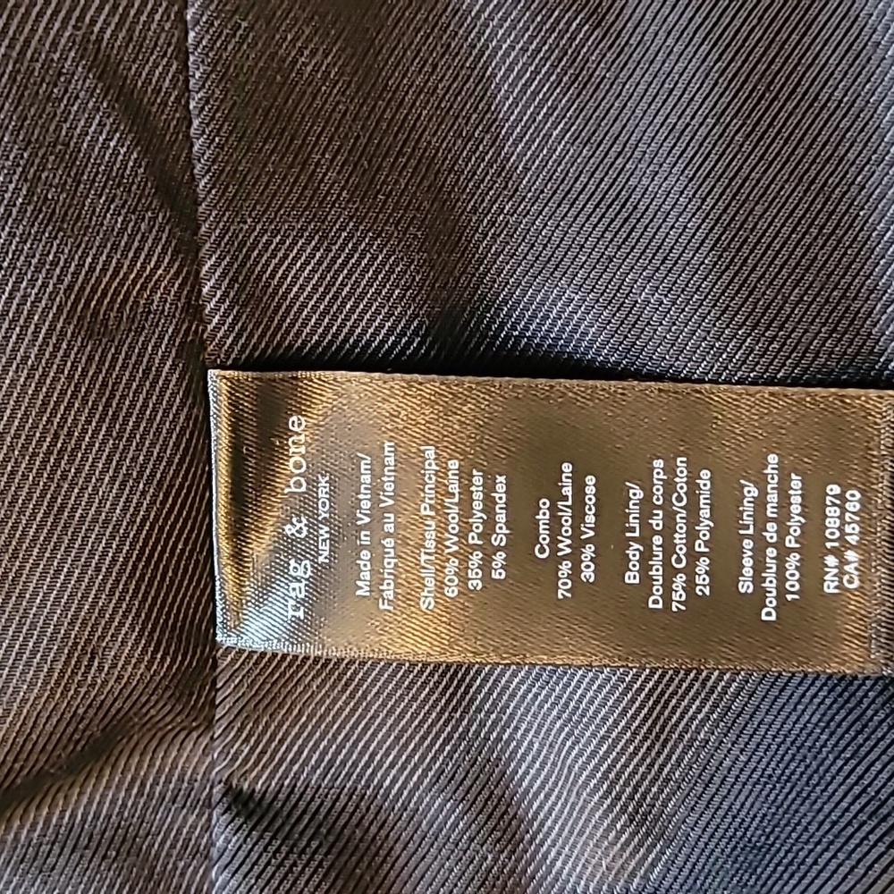 Rag & Bone Navy blue blazer. NWT. SIZE 6 - Picture 10 of 15